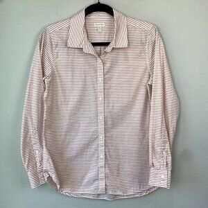 Garnet Hill Essential Organic Cotton Shirt Striped Button Up 4